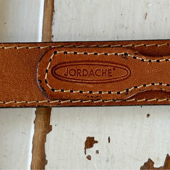 Vintage Jordache Brown Leather Belt Size 36 - Picture 6 of 12